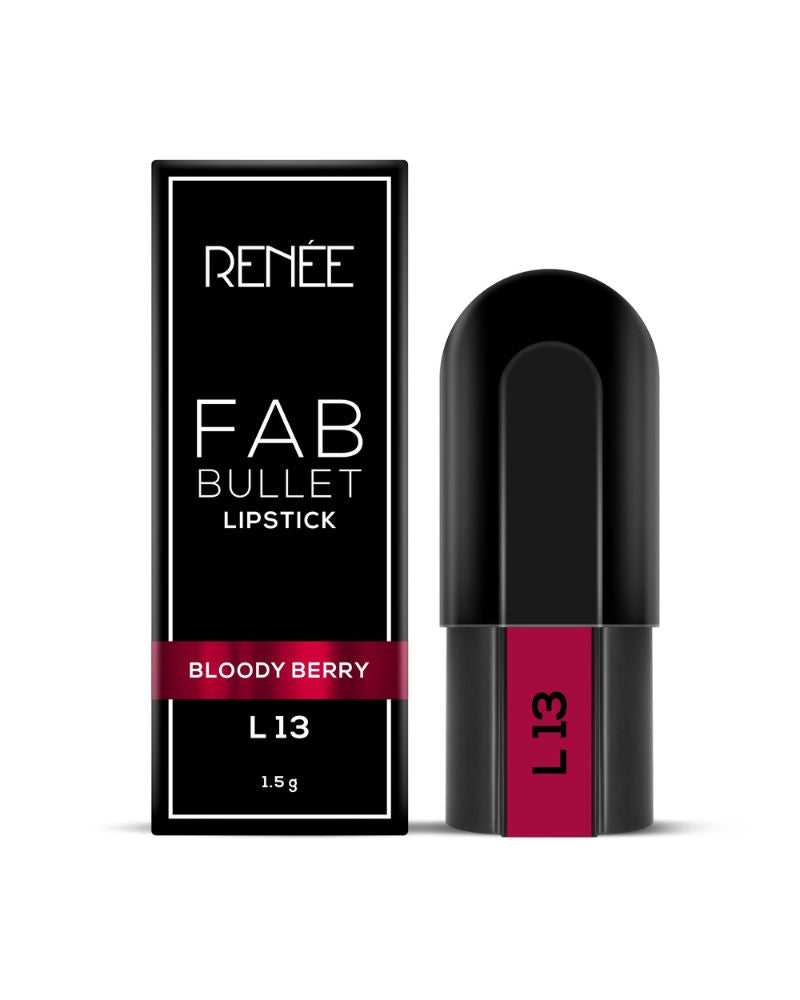 RENEE Fab Bullet Lipstick - Bloody Berry (1.5 gm) (Mini / Small Pack/ Sample)