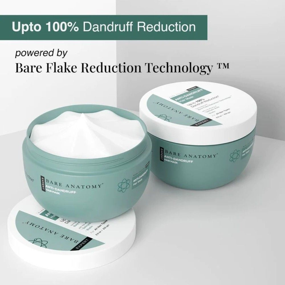 Bare Anatomy Anti-Dandruff Hair Mask | Targets Oily Scalp and Sheds Dry Flakes (250g) ( Full Size )