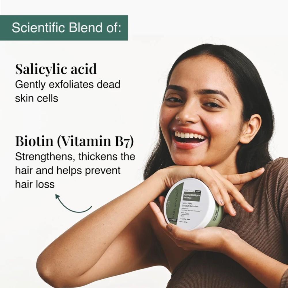 Bare Anatomy Anti-Dandruff Hair Mask | Targets Oily Scalp and Sheds Dry Flakes (250g) ( Full Size )