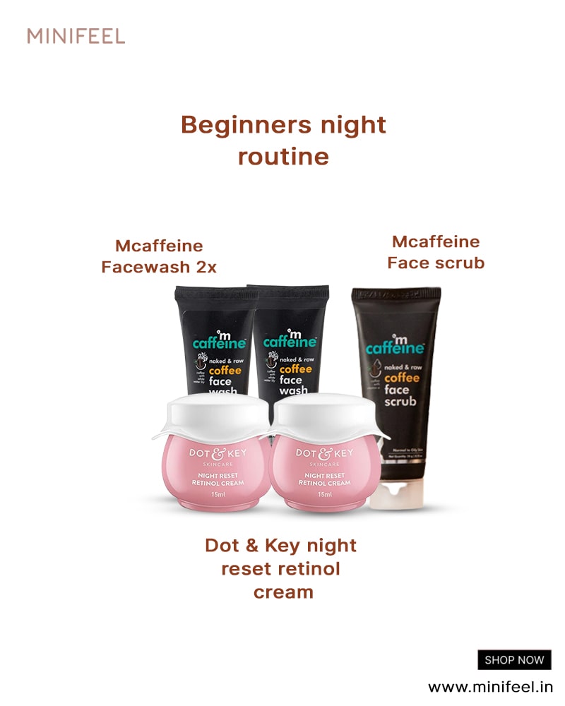 Beginners Night Skincare Routine ( Pack of 5 ) ( Mini / Small pack / Sample )