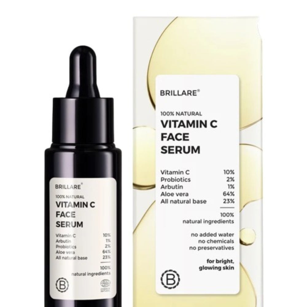 Brillare 10% Vitamin C Face Serum For Bright, Glowing Skin ( 30 ml ) ( Full Size )