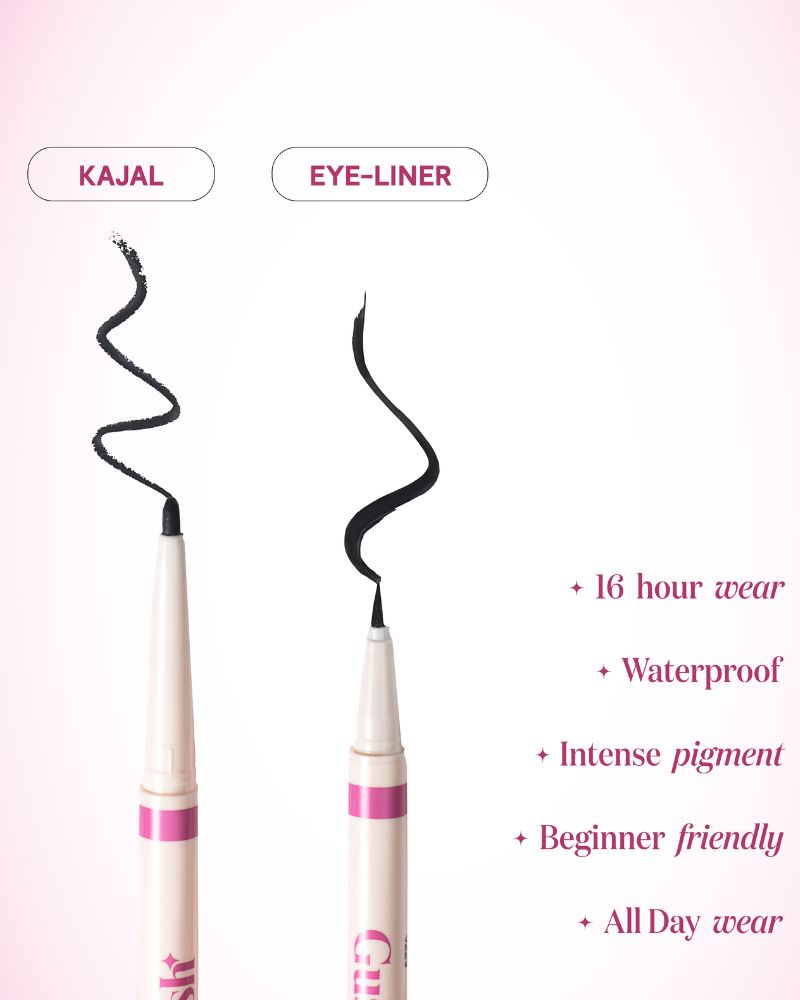 GUSH BEAUTY EYE LIKE OPTIONS BLACK FELT TIP LINER & KOHL PENCIL ( Full Size )