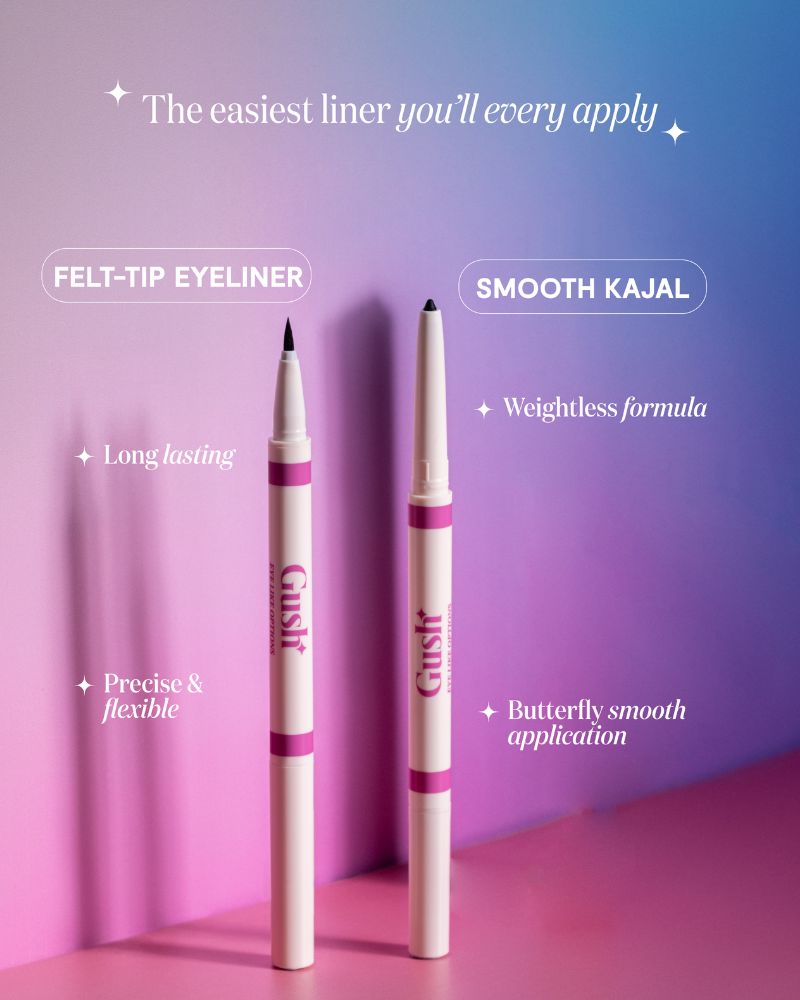 GUSH BEAUTY EYE LIKE OPTIONS BLACK FELT TIP LINER & KOHL PENCIL ( Full Size )