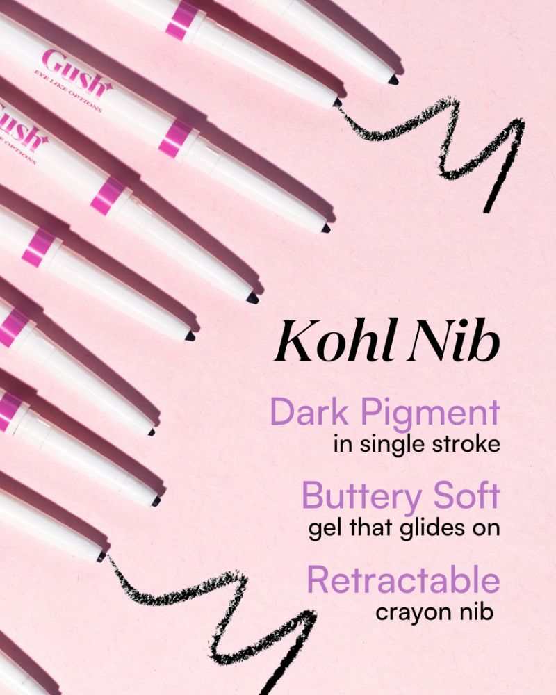 GUSH BEAUTY EYE LIKE OPTIONS BLACK FELT TIP LINER & KOHL PENCIL ( Full Size )