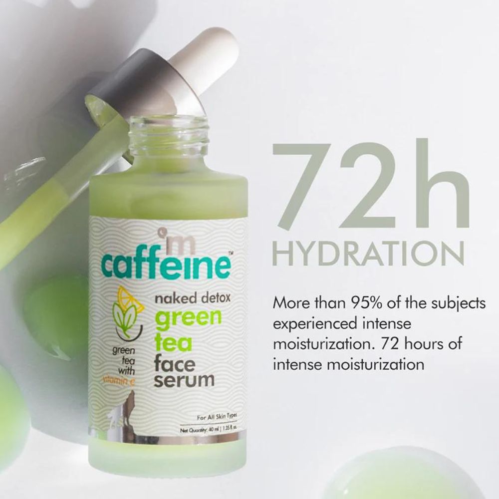 mCaffeine Green Tea Face Serum for 72 Hrs Hydration with Hyaluronic Acid ( 40 ml ) ( Full Size )