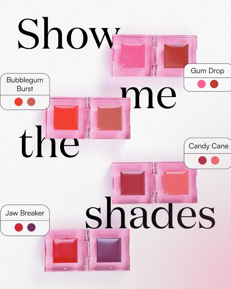 GUSH BEAUTY PLAY TINT 2 IN 1 CREAM LIP AND CHEEK TINT - Bubblegum Burst ( Full Size )