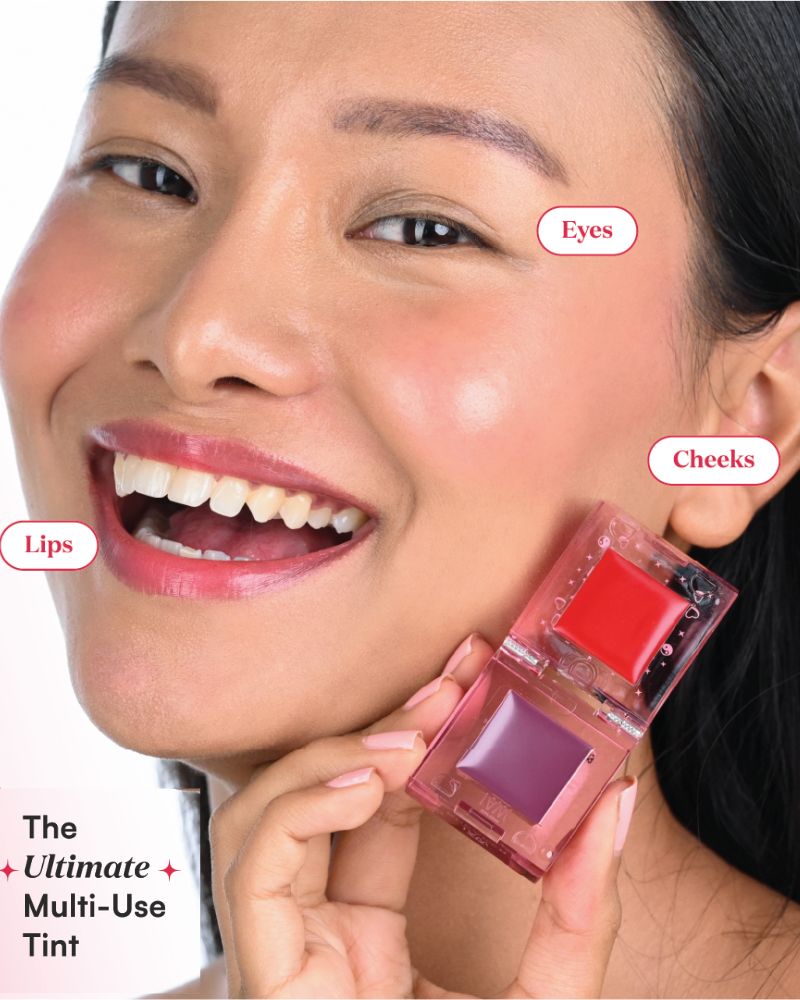 GUSH BEAUTY PLAY TINT 2 IN 1 CREAM LIP AND CHEEK TINT - Bubblegum Burst ( Full Size )