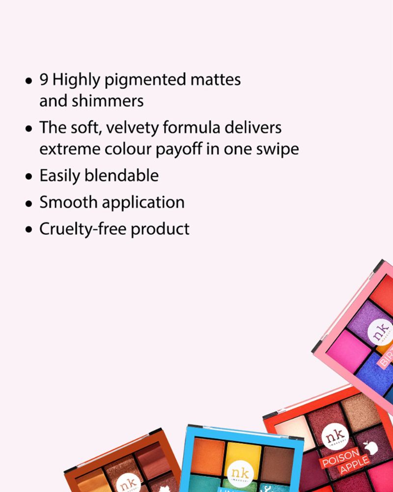Nicka K Nine Color Eyeshadow Palette - Birthday Cake ( Full Size )