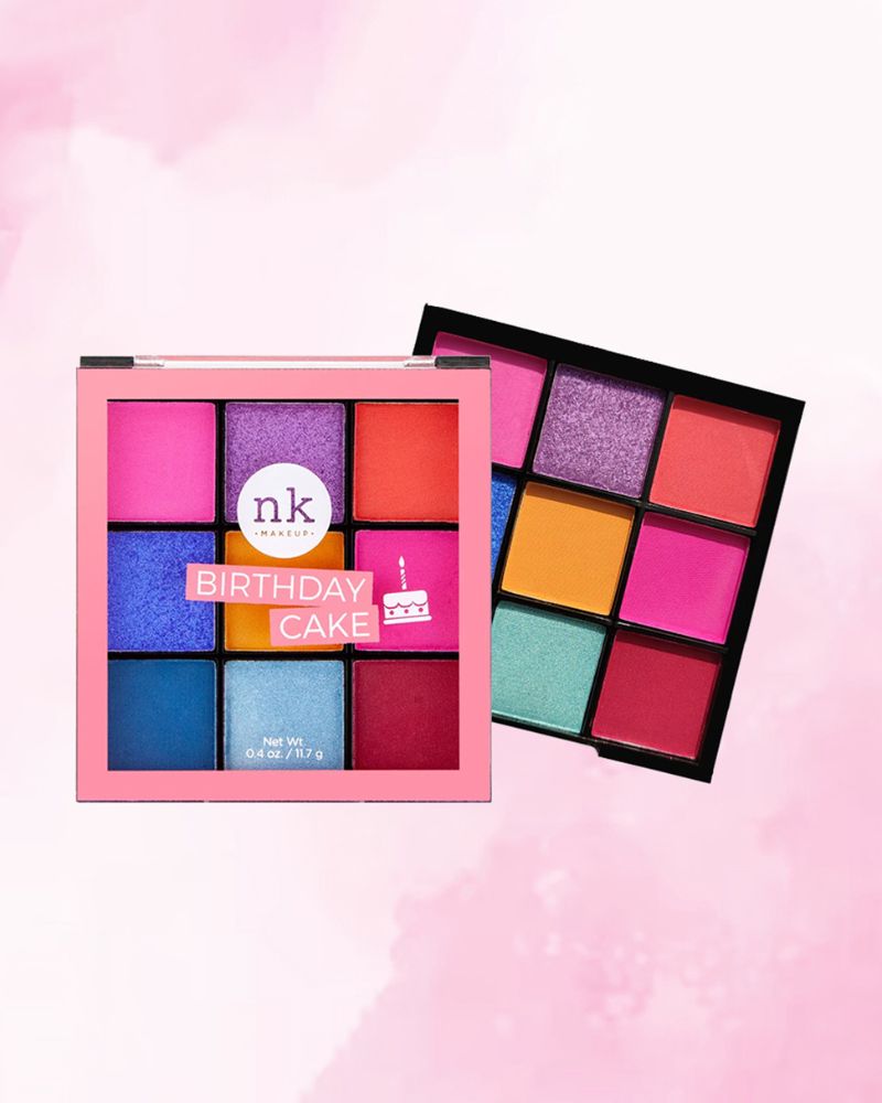 Nicka K Nine Color Eyeshadow Palette - Birthday Cake ( Full Size )