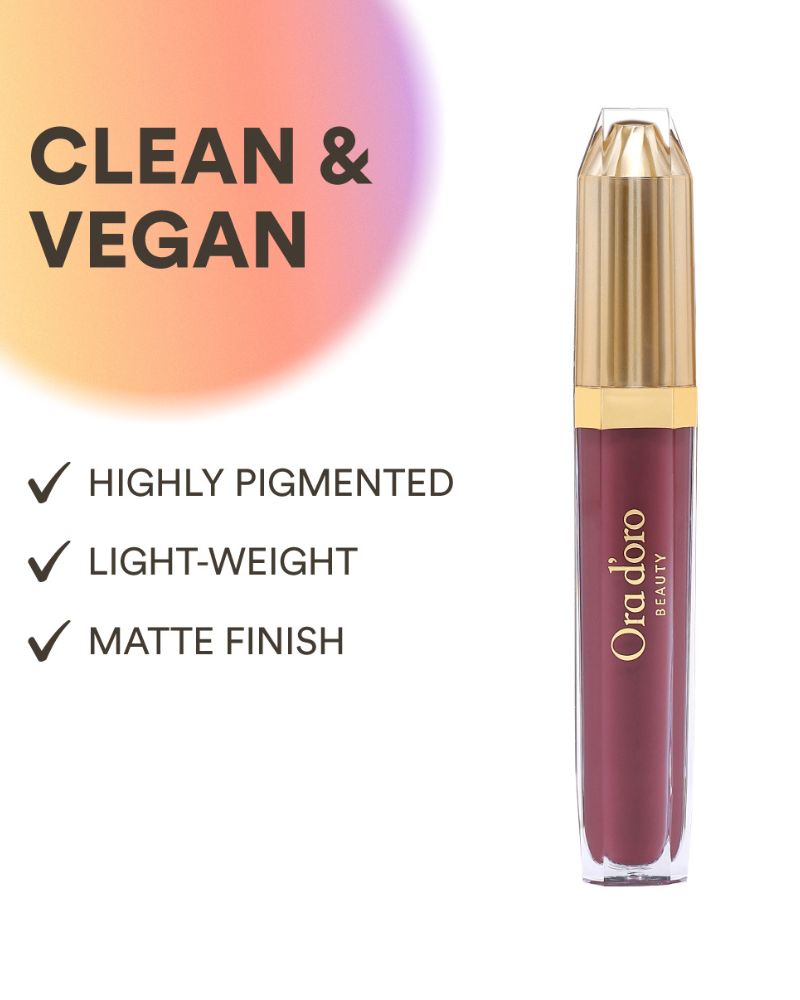 Ora Doro Beauty Vino - Wine Hydrating Matte Liquid Lipstick ( 5.1 ml ) ( Full Size )