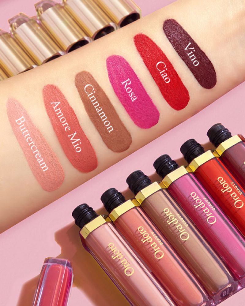 Ora Doro Beauty Ciao! - Warm Red Hydrating Matte Liquid Lipstick ( 5.1 ml ) ( Full Size )