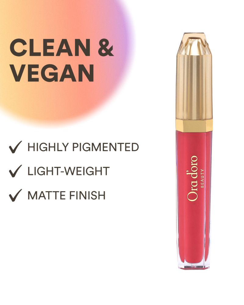 Ora Doro Beauty Ciao! - Warm Red Hydrating Matte Liquid Lipstick ( 5.1 ml ) ( Full Size )