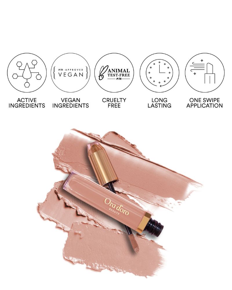 Ora Doro Beauty Cinnamon - Warm Nude Hydrating Matte Liquid Lipstick ( 5.1 ml ) ( Full Size )