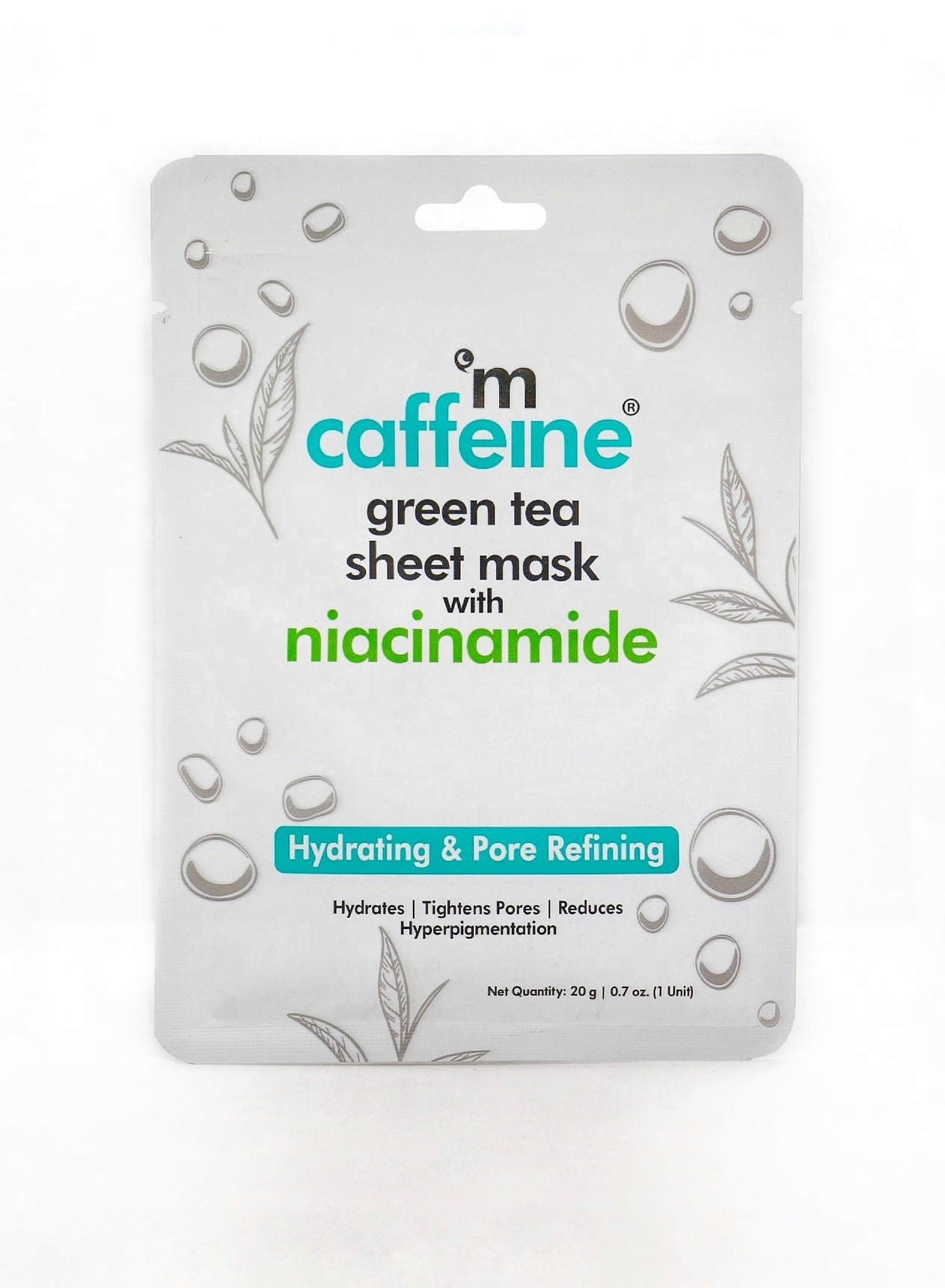 Niacinamide Green Tea Sheet Mask for Pore Refining - 20g each