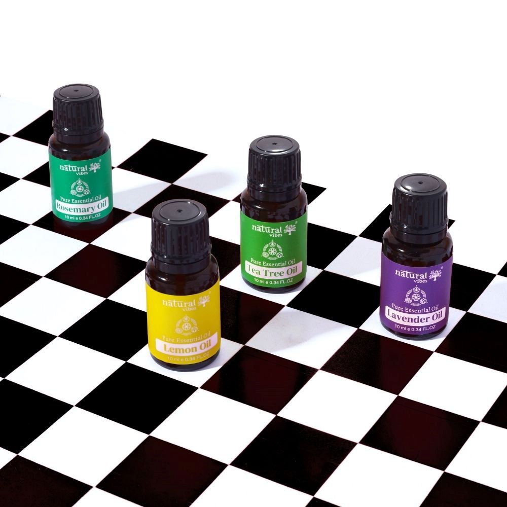 Natural Vibes Rosemary Pure Essential Oil for Hair Fall, Growth & Strong, Thick Hair ( 10 ml ) ( Full Size )