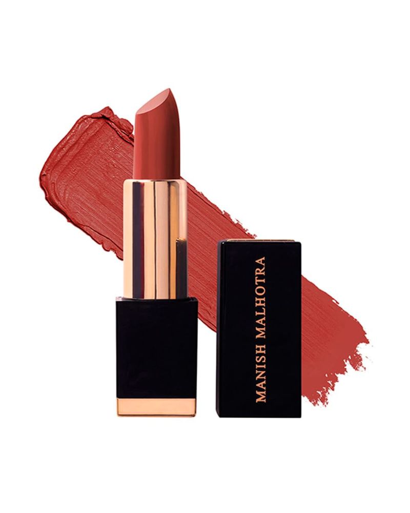 Manish Malhotra Beauty By MyGlamm Hi-Shine Lipstick - Ruby Runway ( 4gm ) ( Full Size )