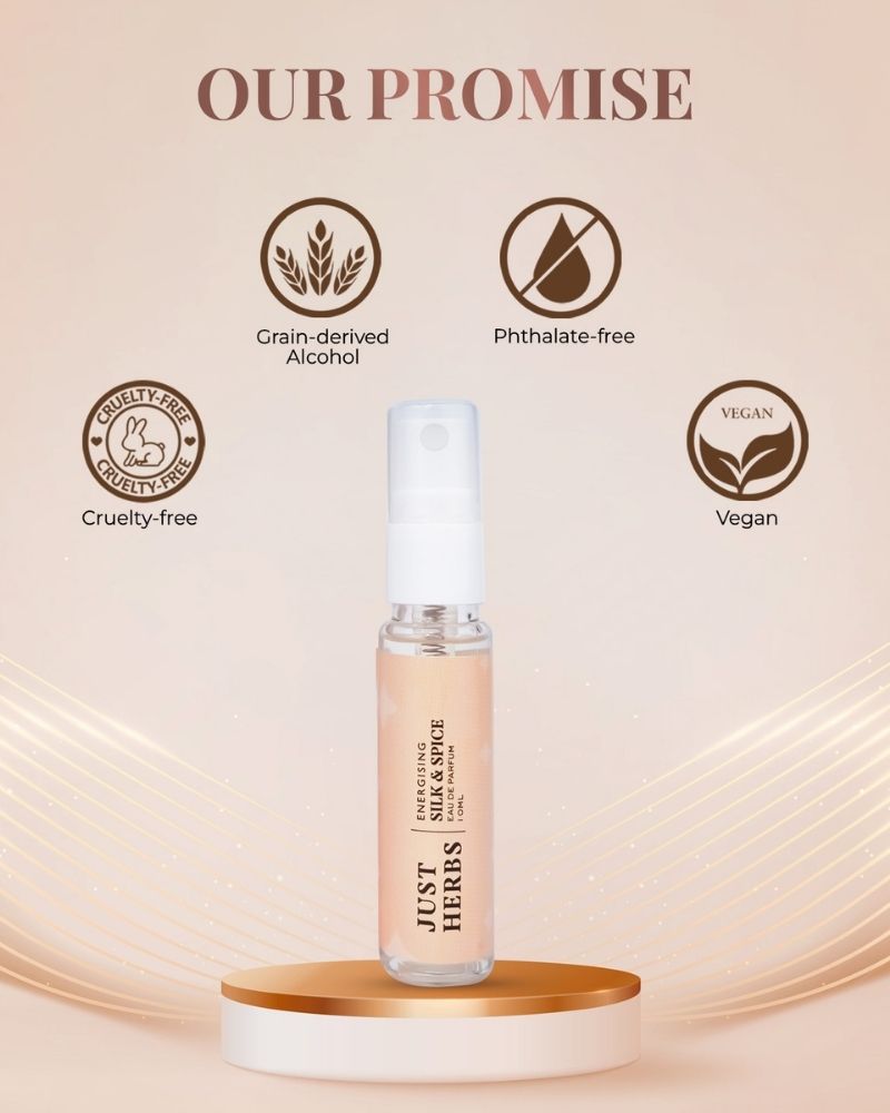 Just Herbs Energizing Silk and Spice Eau De Parfum ( 10 ml ) ( Mini / Small Pack / Sample ) (Copy)