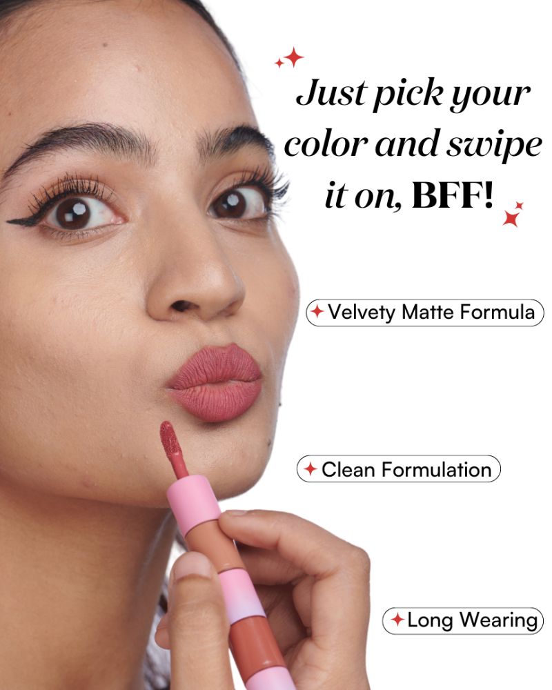 GUSH BEAUTY SUPER STACK MATTE LIQUID LIPSTICK 4-in-1 - Think Pink ( Full Size ) ( 8.4 ml )
