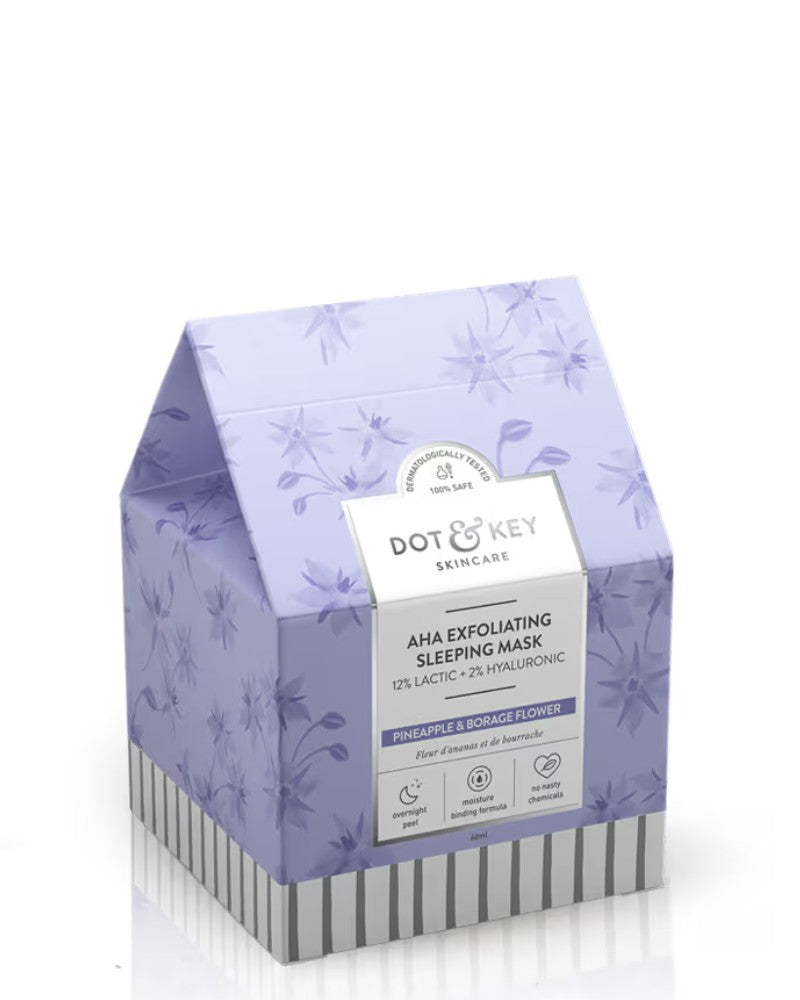 Dot & Key AHA Exfoliating Sleeping Mask 12% Lactic + 2% Hyaluronic (60ml)