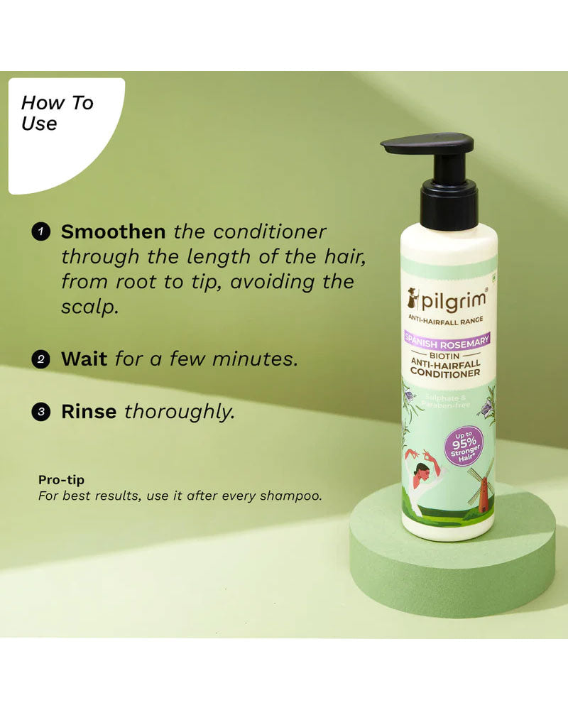 Pilgrim Spanish Rosemary & Biotin Anti-Hairfall Conditioner ( 200 ml ) ( Full Size )