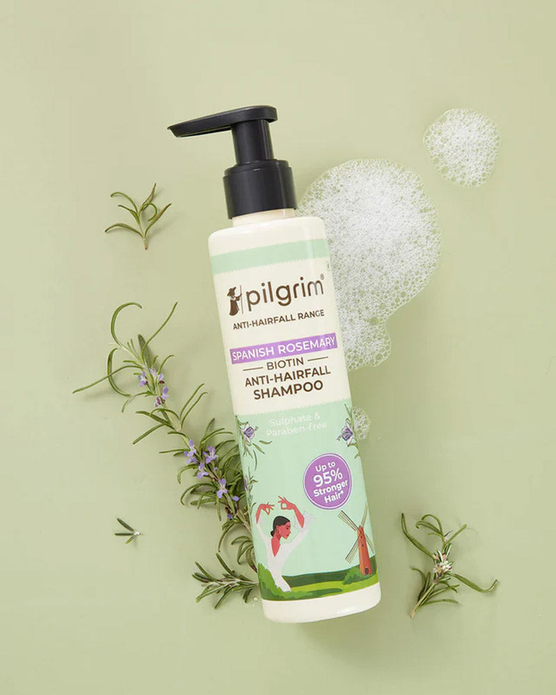 Pilgrim Spanish Rosemary & Biotin Anti-Hairfall Shampoo ( 200 ml ) ( Full Size )