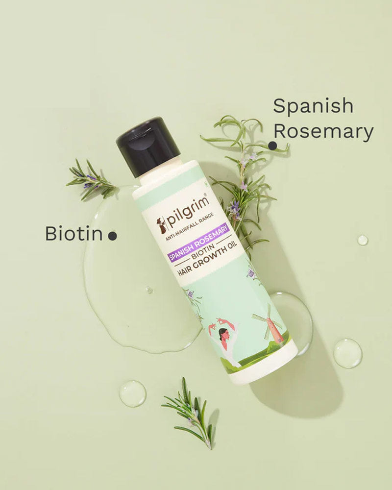 Pilgrim Spanish Rosemary & Biotin Hair Growth Oil ( 100 ml ) ( Full Size )