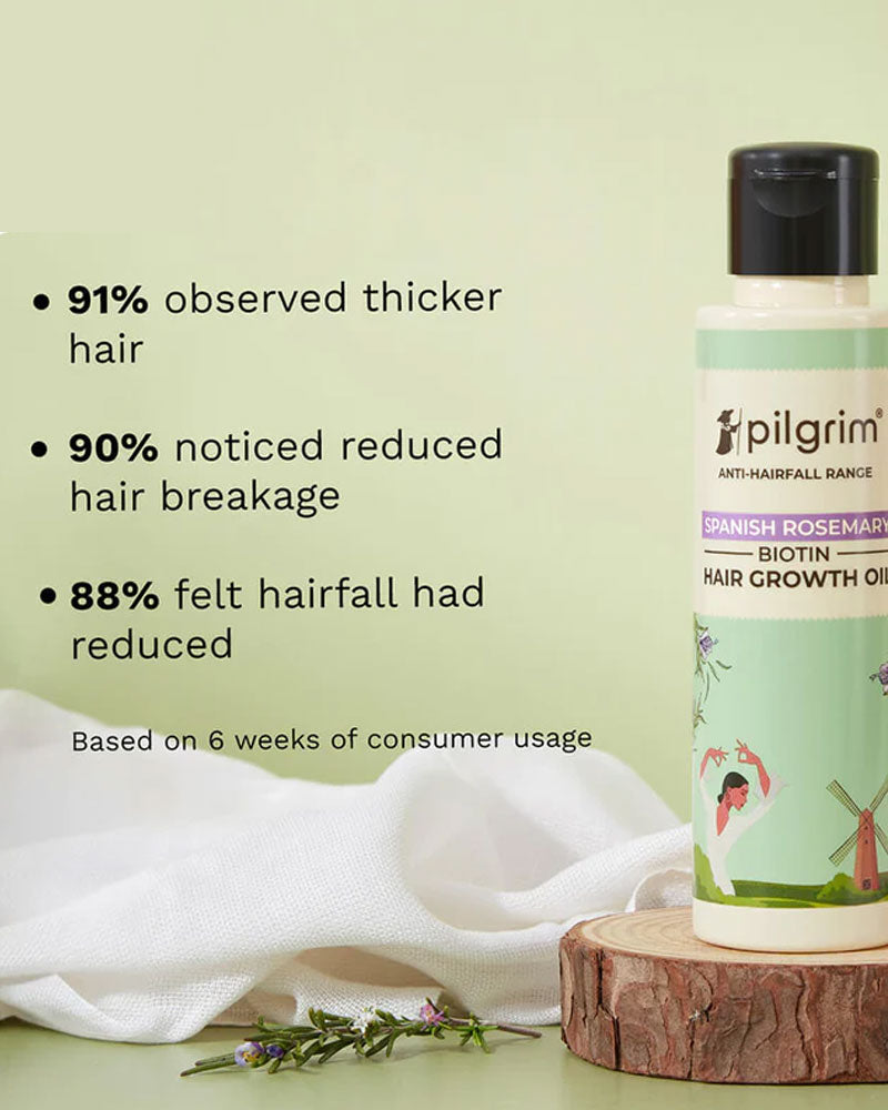 Pilgrim Spanish Rosemary & Biotin Hair Growth Oil ( 100 ml ) ( Full Size )