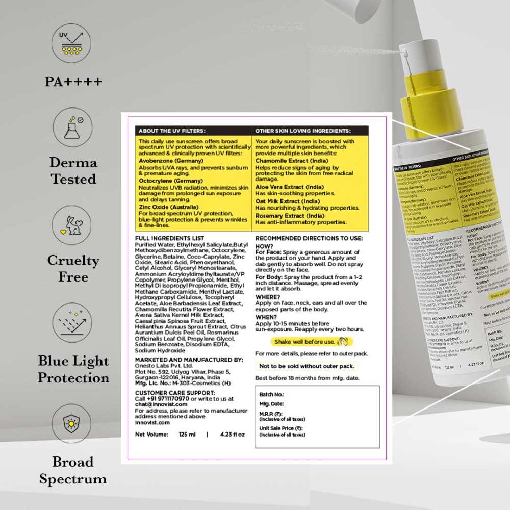 Sun Scoop Hydrating Fluid Sunscreen For Face And Body With SPF 60 PA++++ ( Full Size ) (125ml)