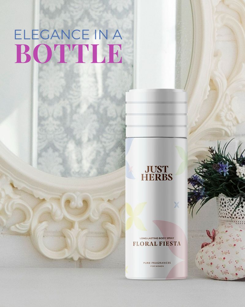 Just Herbs Long Lasting Floral Fiesta Deodorant Body Spray For Women