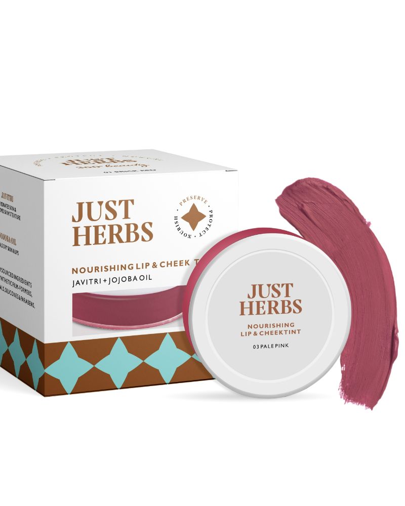 Just Herbs Nourishing Lip and Cheek Tint - Pale Pink