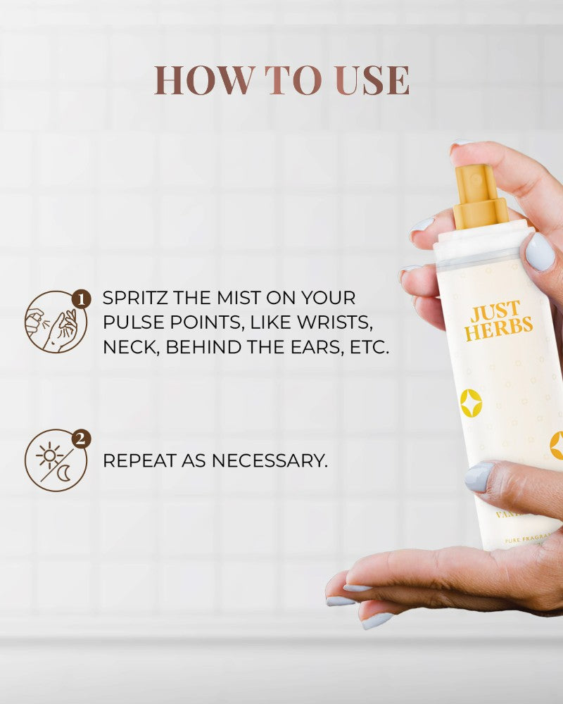 Just Herbs Long-Lasting Vanilla Spice Body Mist ( 140 ml )