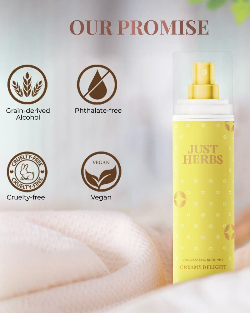 Just Herbs Long-Lasting Creamy Delight Body Mist ( 140 ml )