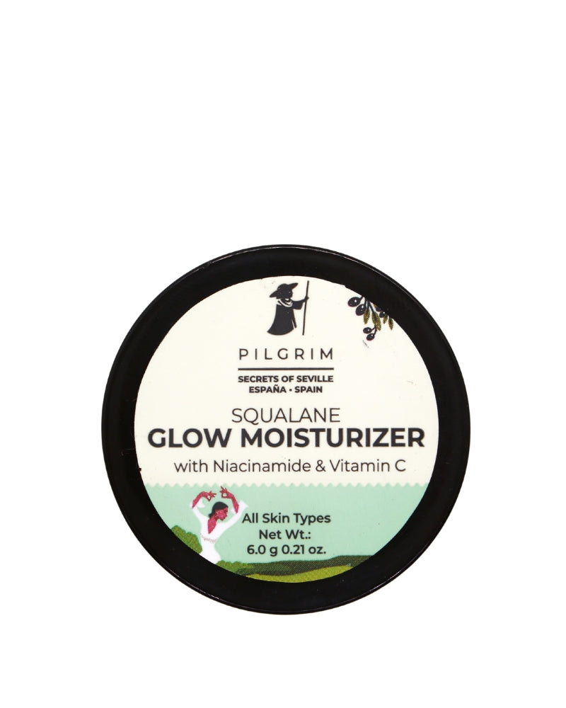 Pilgrim Squalane Glow Moisturizer with Niacinamide + Vitamin C ( 6 gm ) ( Mini / Small Pack / Sample )