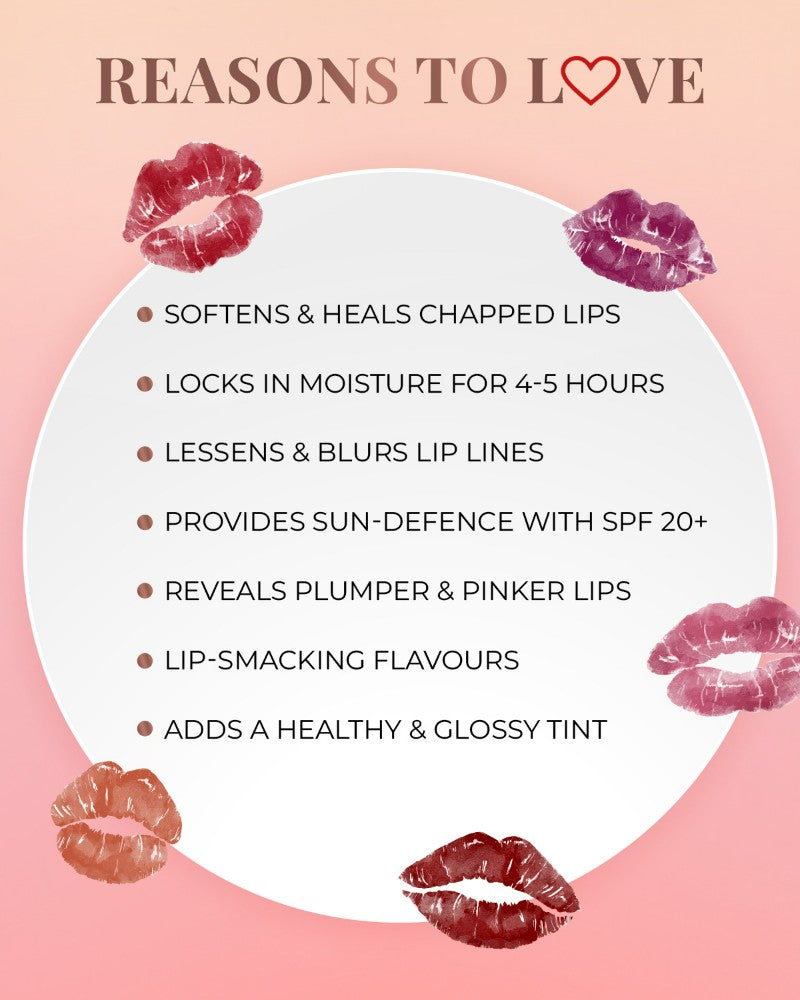 Just Herbs Tinted Lip Balms SPF 20+ - Peach Flavour ( 4 Gm )
