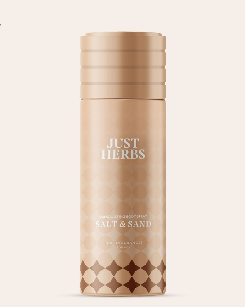 Just Herbs Long Lasting Salt and Sand Deodorant Body Spray For Men