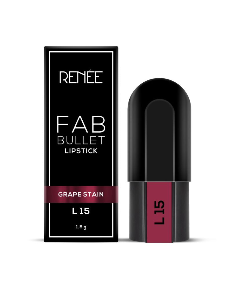 RENEE Fab Bullet Lipstick - Grape Stain (1.5 gm) (Mini / Small Pack/ Sample)