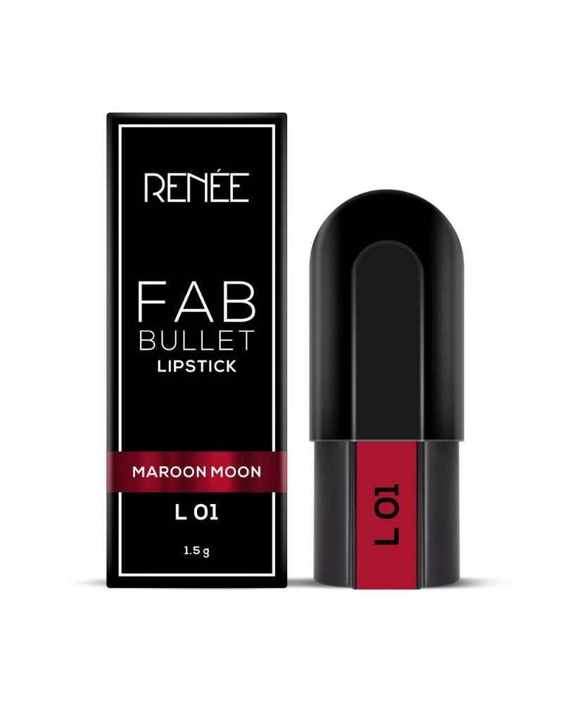 RENEE FAB Bullet Lipstick - Maroon Moon (1.5 gm) (Mini / Small Pack/ Sample)