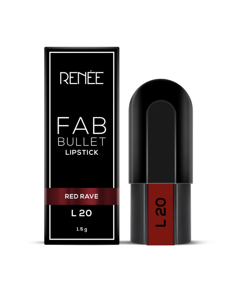 RENEE Fab Bullet Lipstick - Red Rave (1.5 gm) (Mini / Small Pack/ Samp ...