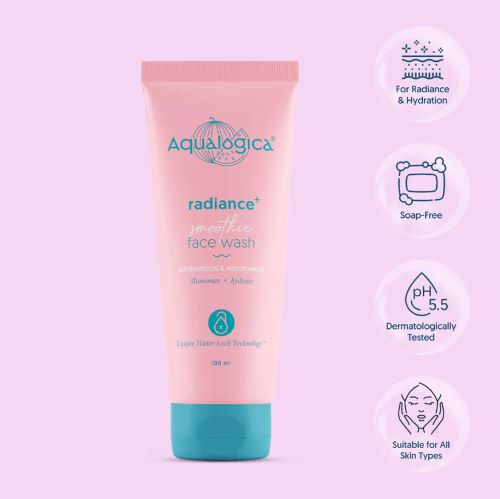 Aqualogica Radiance+ Smoothie Face Wash with Watermelon & Niacinamide for Clear & Oil-Free Skin  ( 100ml )