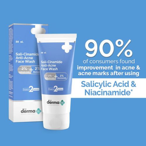 The Derma Co 2% Sali-Cinamide Anti-Acne Face Wash with 2% Salicylic Acid & 2% Niacinamide ( 80ml )