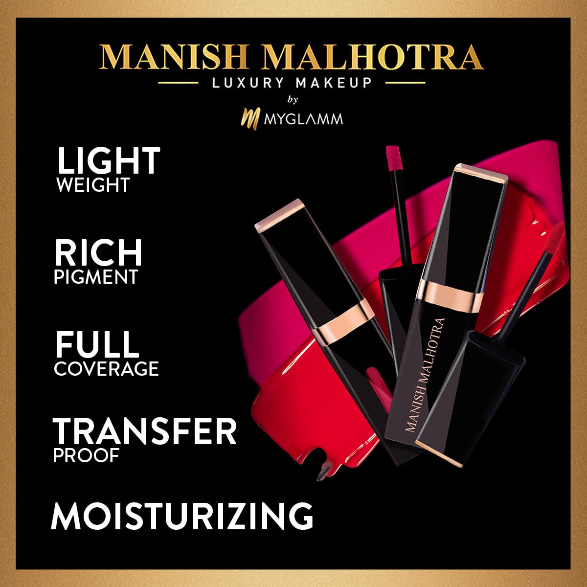 Manish Malhotra Beauty By MyGlamm Liquid Matte Lipstick - Rumor Has It ( 7 gm ) ( Full Size )