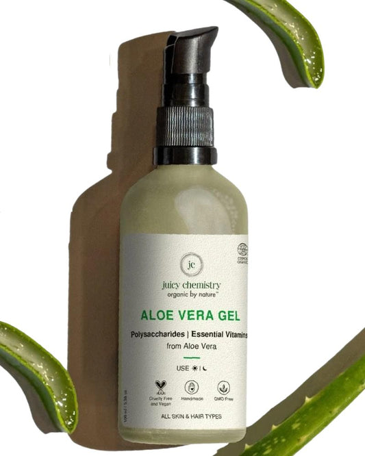 Juicy Chemistry 100% Pure & Certified Organic Aloe Vera Gel ( 100 ml ) ( Full Size )
