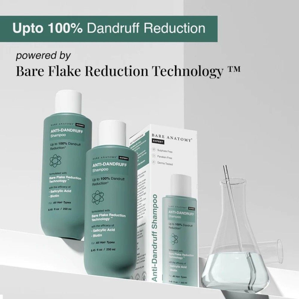Bare Anatomy Anti Dandruff Shampoo with Salicylic Acid & Biotin ( 250 ml ) ( Full Size )