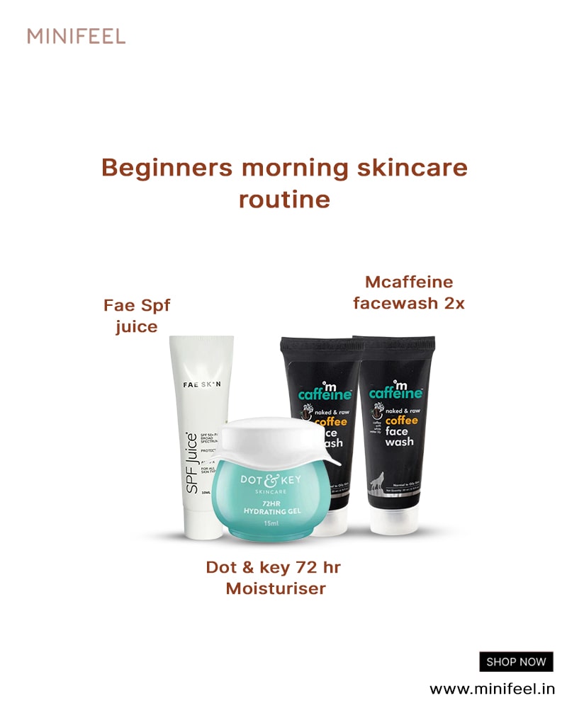 Beginners Morning Skincare Routine ( Pack of 4 ) ( Mini / Small Pack / Sample )