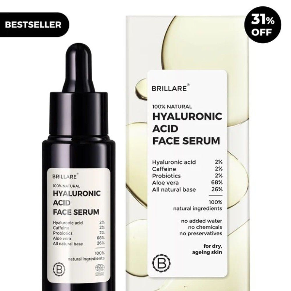 Brillare Hyaluronic Acid Face Serum For Dry, Ageing Skin (30ml) ( Full Size )