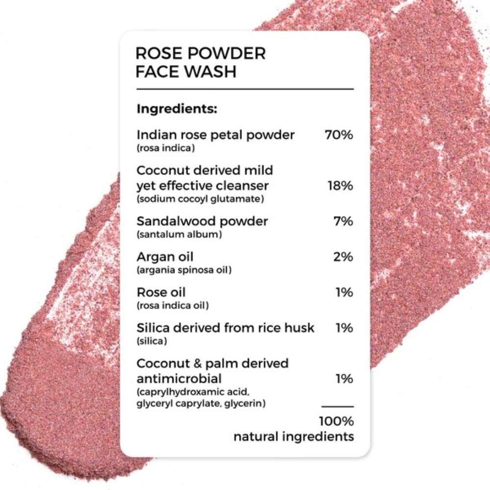 Brillare  Rose Powder Face Wash For youthful Skin ( 30 gm )( Full Size )