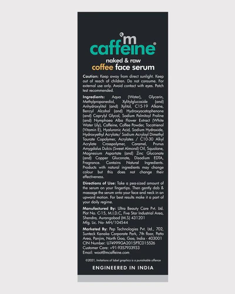 Coffee Face Serum for 72 Hrs Hydration with Hyaluronic Acid ( 40ml ) ( Full Size )