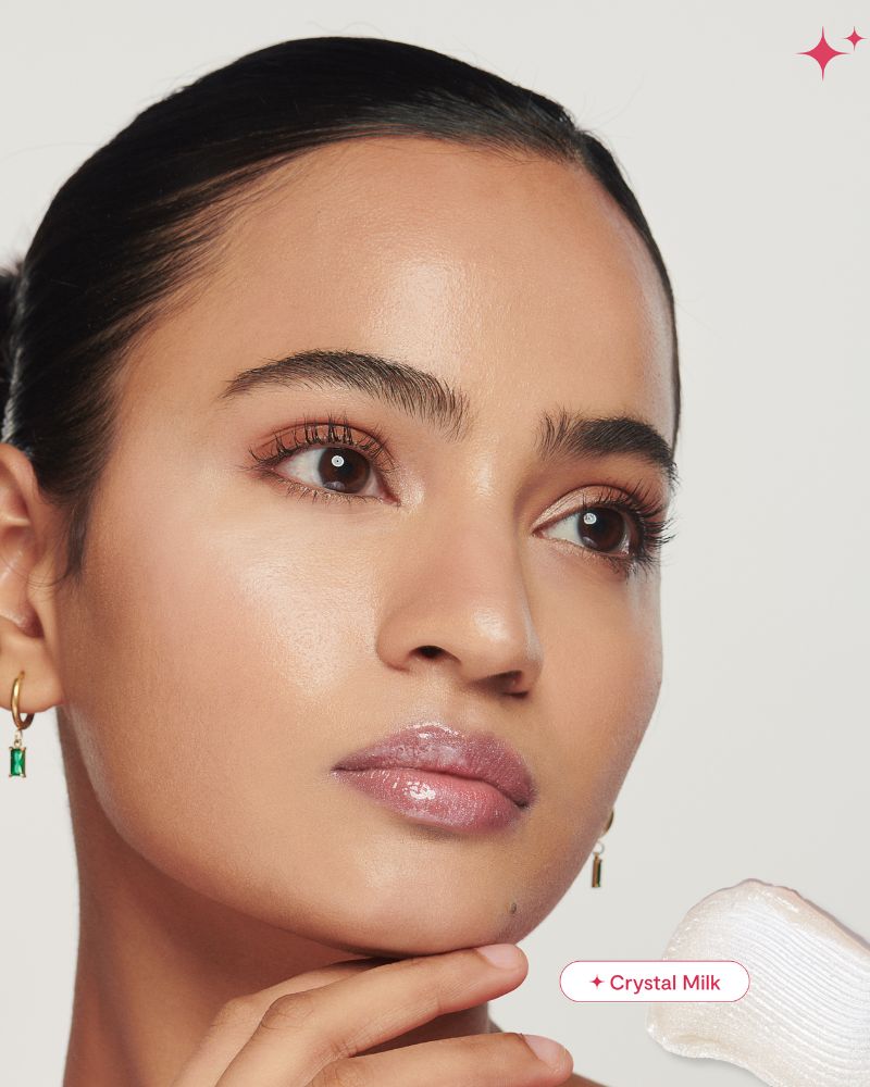 GUSH BEAUTY Glaze Lip Oil Gloss (Clear Gloss - Crystal Milk) ( 2.8 ml )( Full Size )