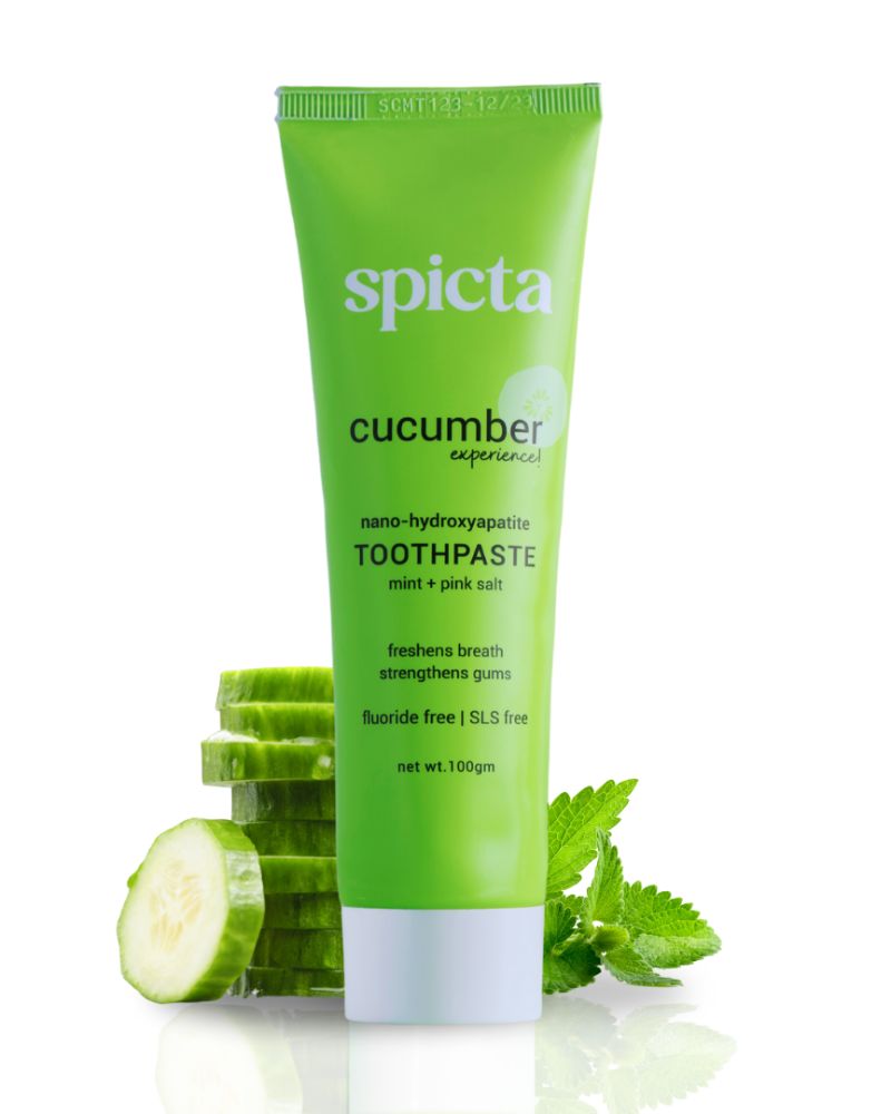Spicta Tasty Cucumber Toothpaste and Peach Mouthwash combo ( pack of 2 )