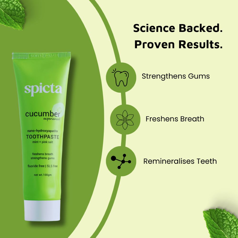 Spicta Tasty Lemongrass Tooth Foam & Cucumber Toothpaste Combo ( Pack of 2 )